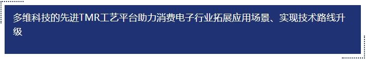 多維科技的先進(jìn)tmr工藝平臺(tái)助力消費(fèi)電子行業(yè)拓展應(yīng)用場(chǎng)景,、實(shí)現(xiàn)技術(shù)路線升級(jí)